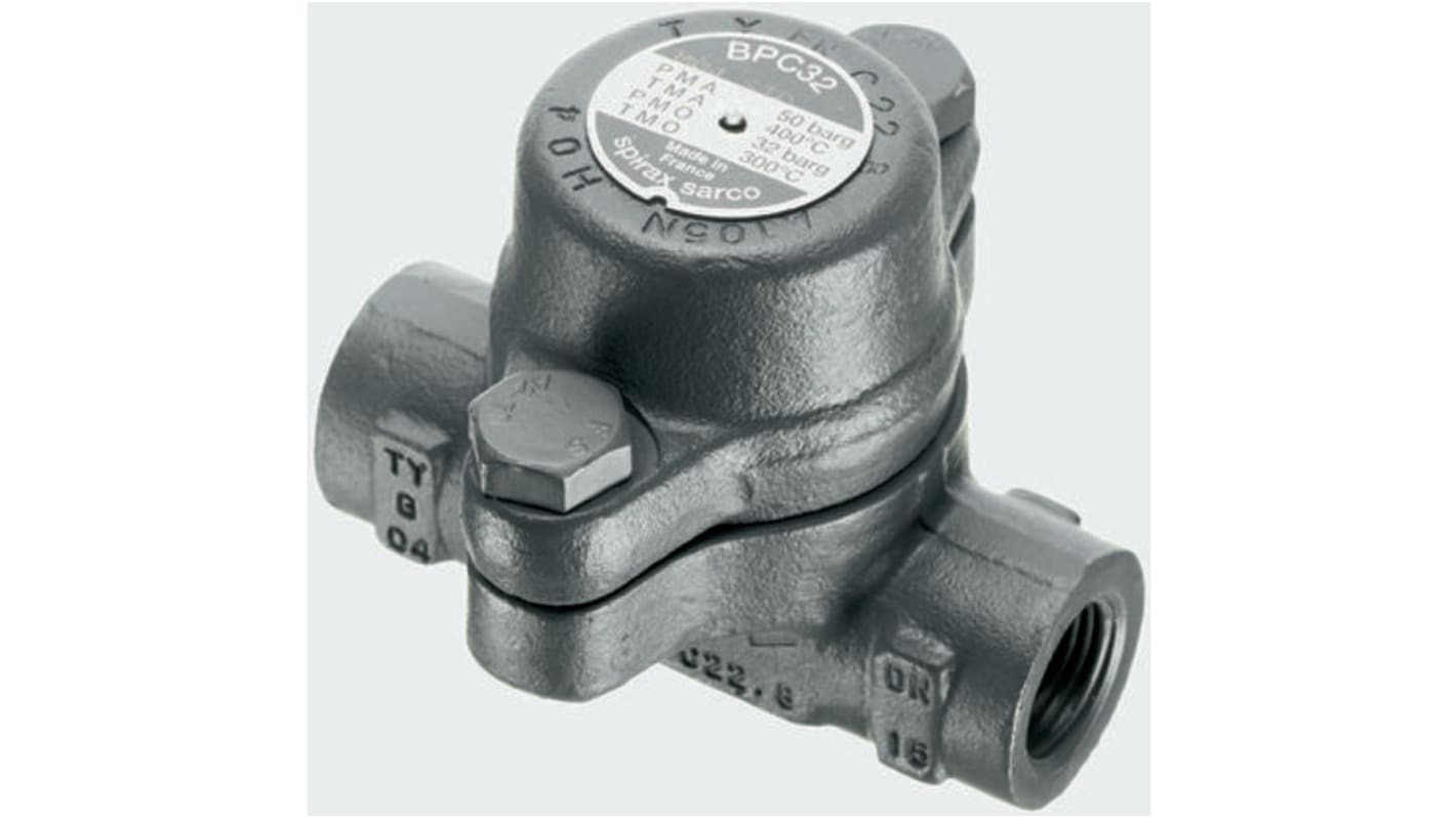 Spirax Sarco 32 bar Steel Thermostatic Steam Trap, 3/4 in BSP Female