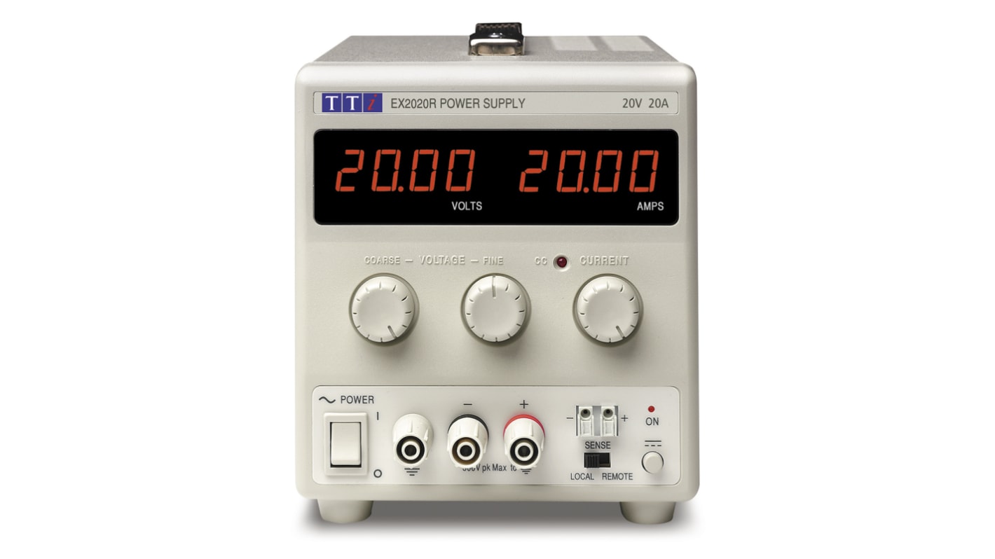Aim-TTi EX-R Series Digital Bench Power Supply, 0 → 20V, 0 → 20A, 1-Output, 400W - UKAS Calibrated