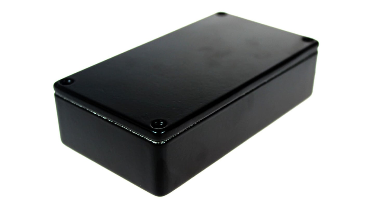 CAMDENBOSS 5000 Series Black Die Cast Aluminium Enclosure, IP54, Black Lid, 112 x 62 x 31mm