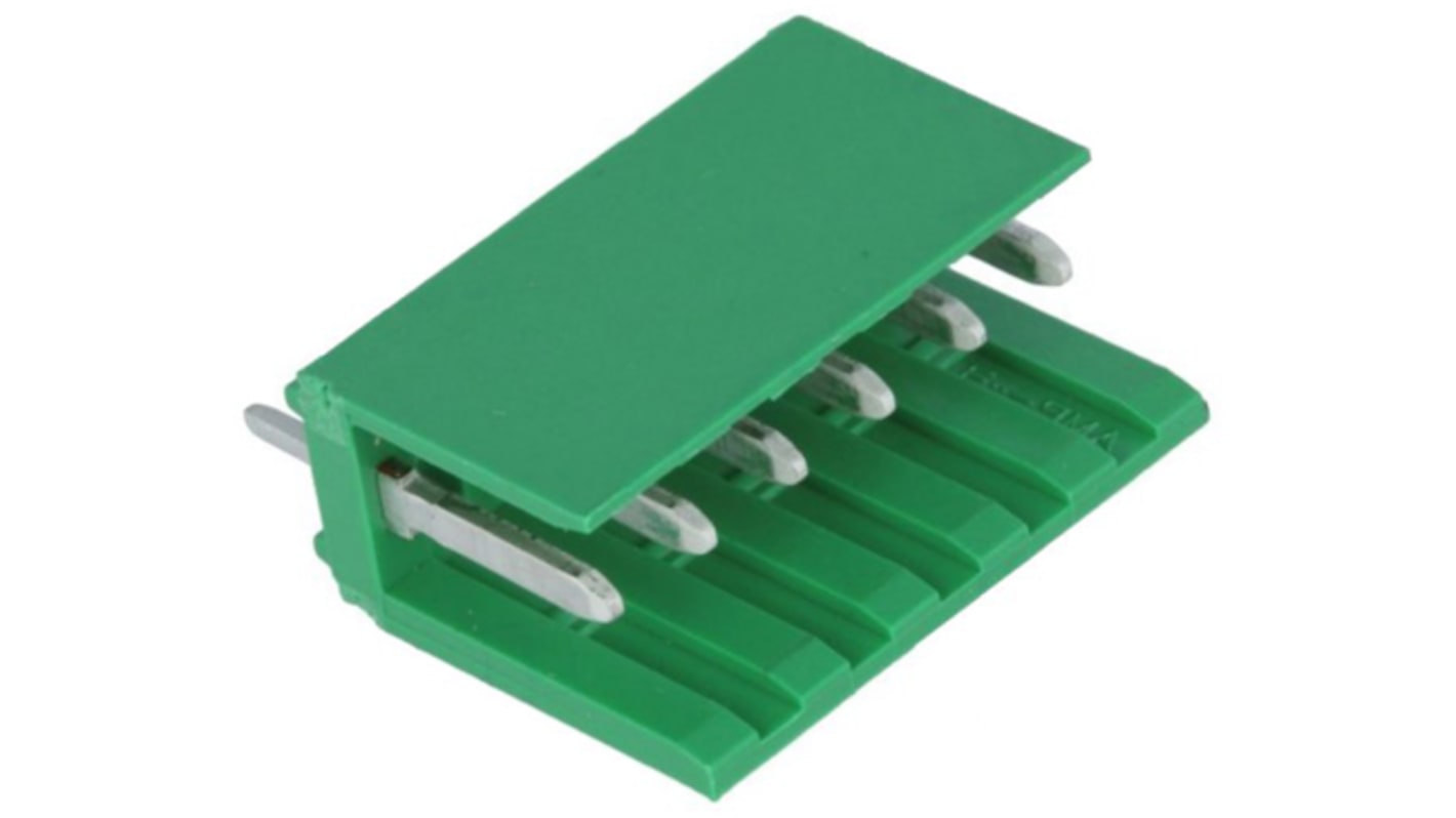 TE Connectivity 基板接続用ピンヘッダ 6極 3.96mm 1列 280611-1