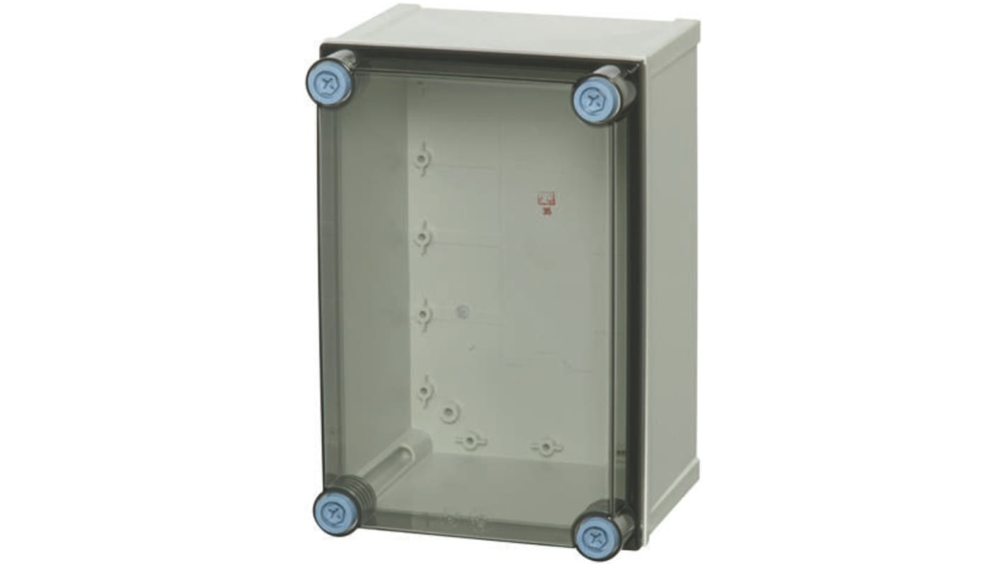 Contenitore a parete Fibox in Policarbonato 598 x 398 x 212mm, col. Grigio, IP66, IP67