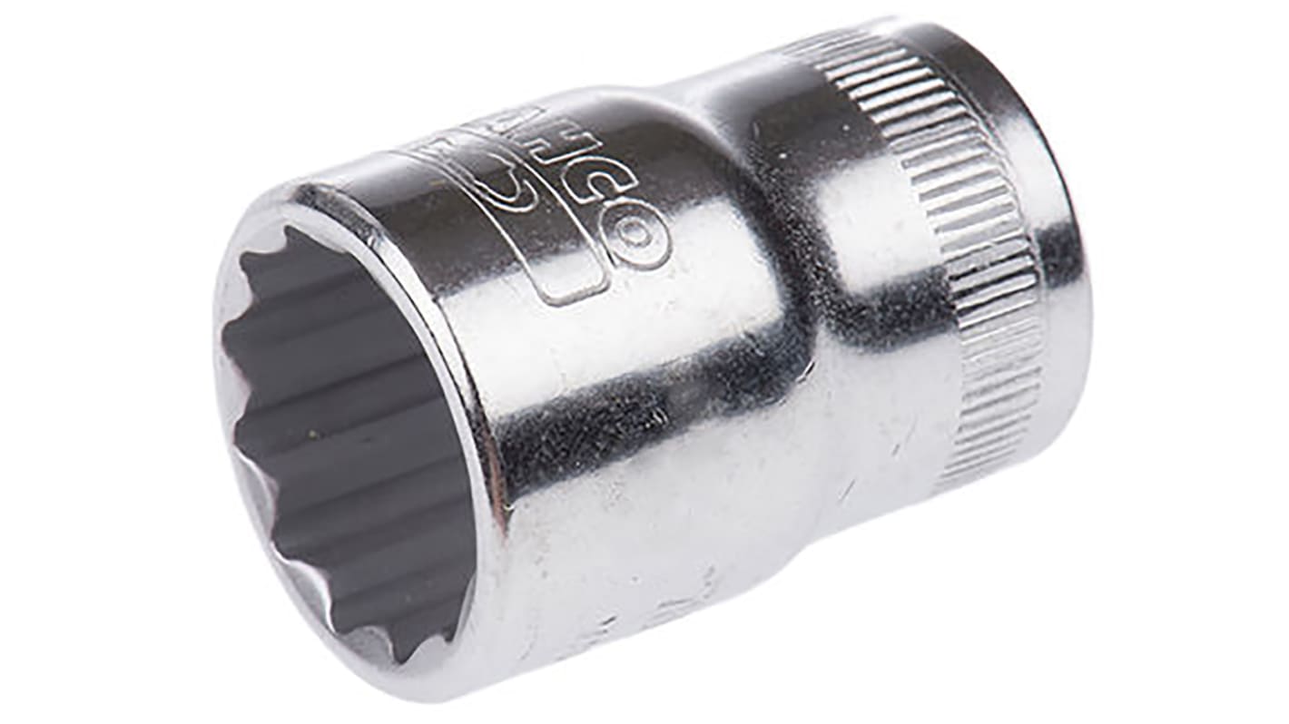 Bahco 1/2 in Drive 18mm Standard Socket, 12 point, 38 mm Overall Length