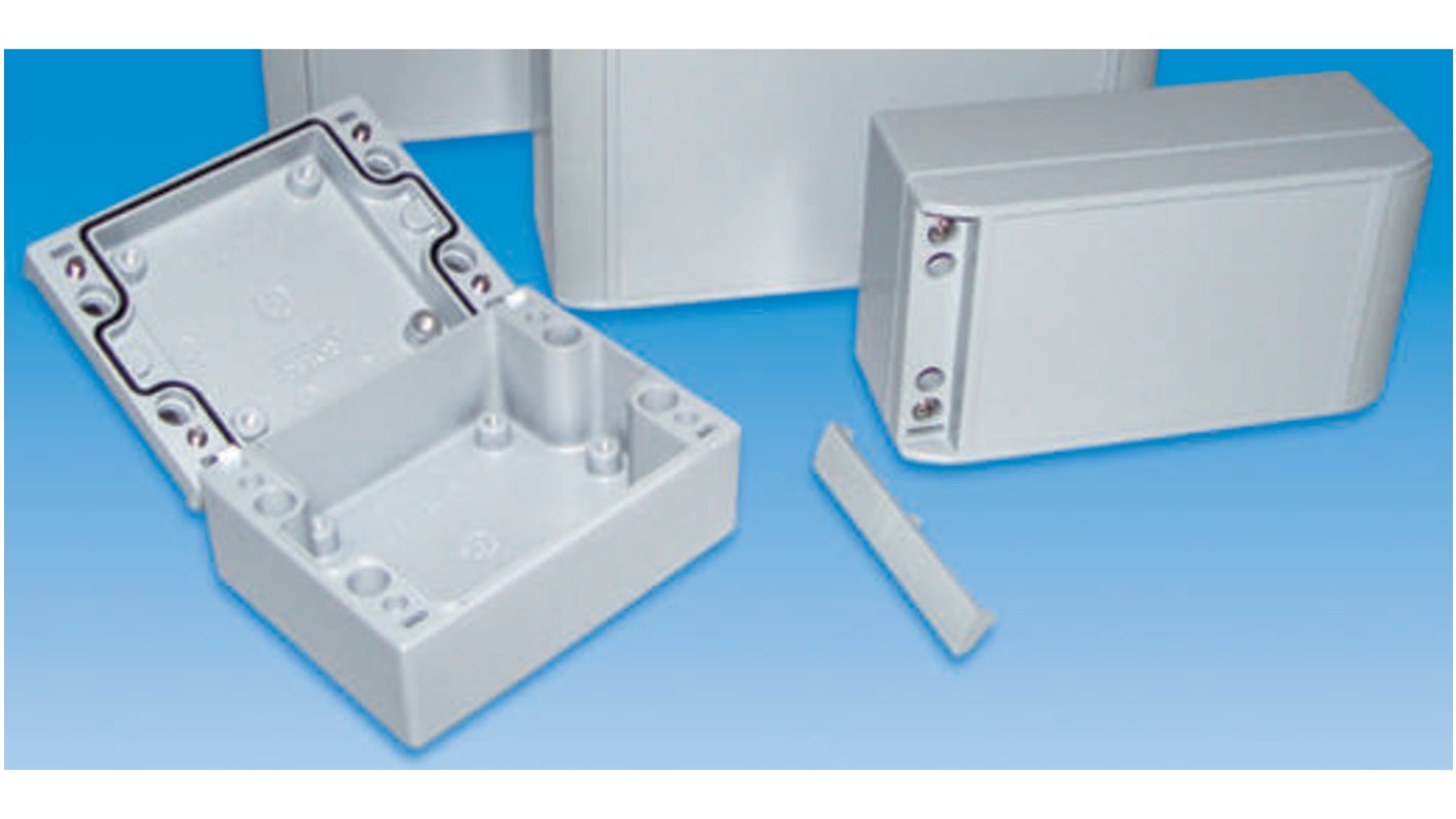 ROLEC AluCASE Series Grey Die Cast Aluminium Enclosure, IP67, Grey Lid, 260 x 150 x 90mm