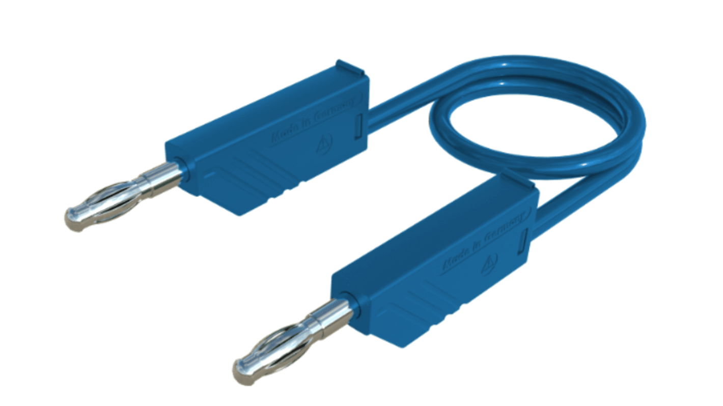 Hirschmann Test & Measurement, 16A, 60V dc, Blue, 1m Lead Length