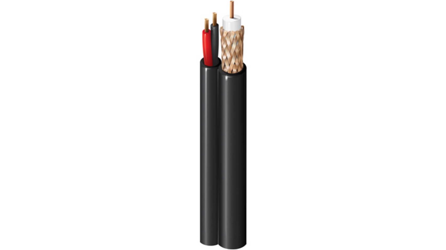 Cable coaxial SDI RG59 Belden, 75 Ω, long. 152m, funda de , funda de PVC Negro