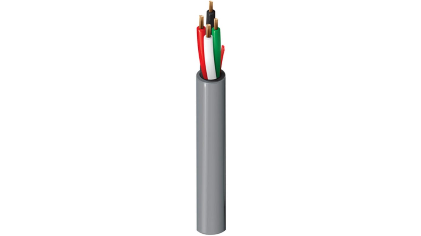 Belden 5302UE Control Cable, 4 Cores, 0.82 mm², Unscreened, 152m, Grey PVC Sheath, 18 AWG