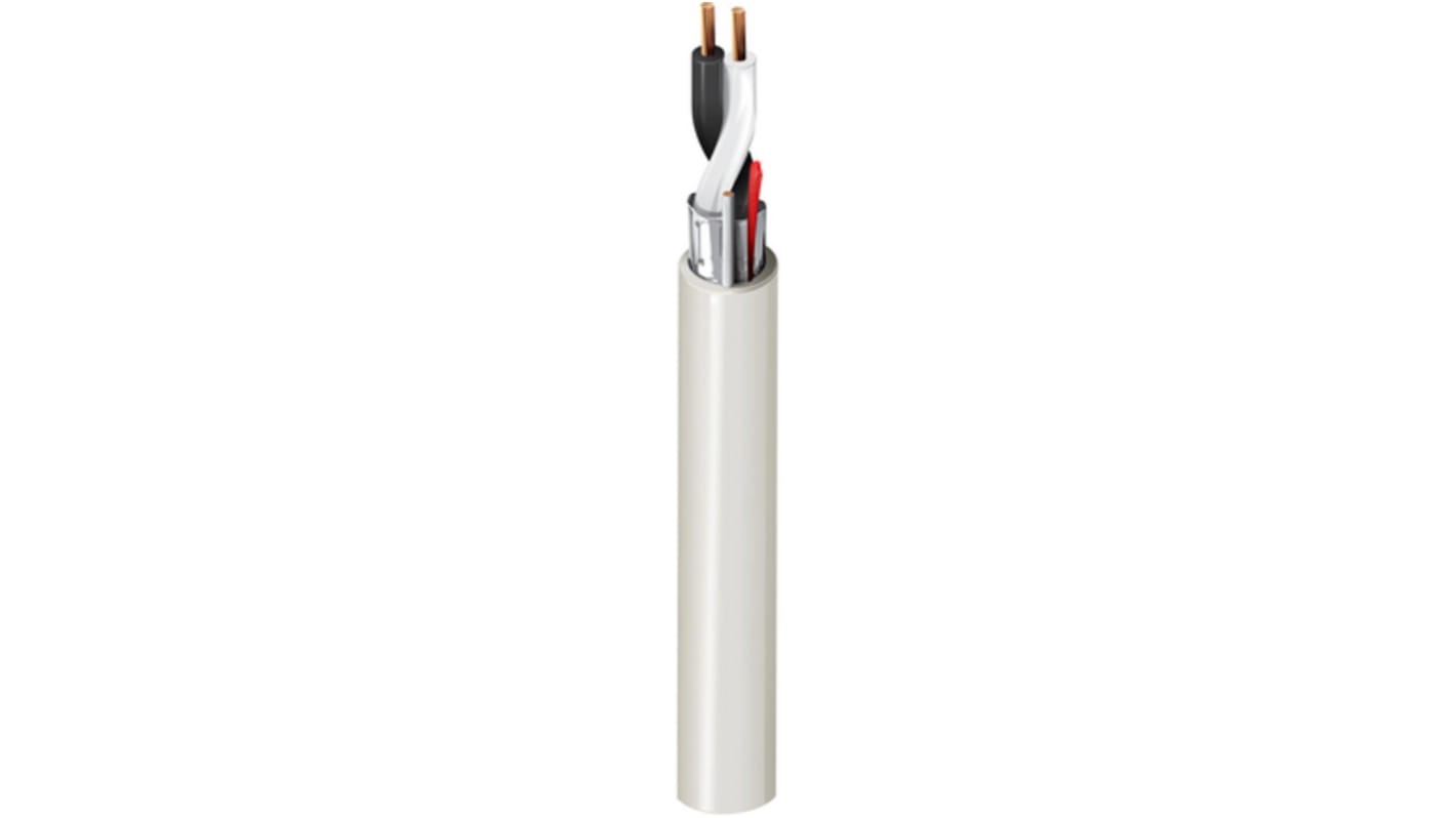Belden 5500FE Control Cable, 2 Cores, 0.33 mm², Screened, 152m, Grey PVC Sheath, 22 AWG