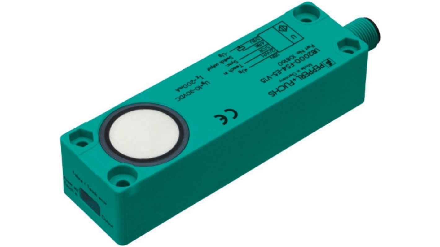 Sensor de proximidad Pepperl + Fuchs, alcance 30 → 500 mm, salida Analógico, 10 → 30 Vdc, IP65