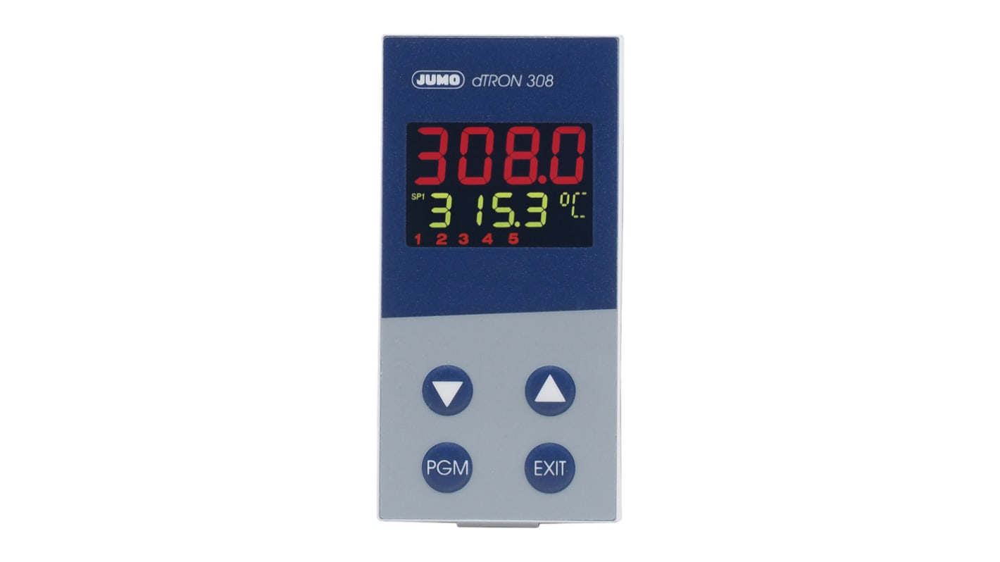 Rs-Online Termoregolatori PID Jumo dTRON 110 → 240 V ca 96 x 48 (1/8 DIN)mm 4 uscite Logico Relè