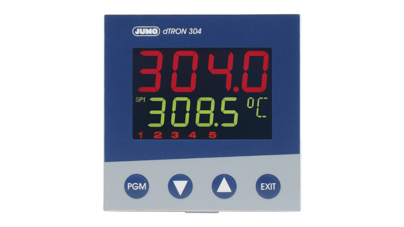 Rs-Online Termoregolatori PID Jumo dTRON 110 → 240 V ca 96 x 96 (1/4 DIN)mm 5 uscite Analogico