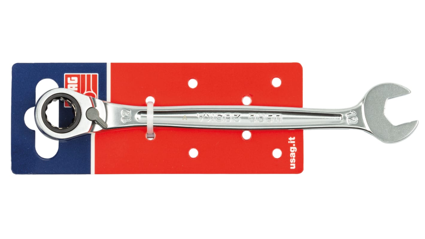 Chiave a cricchetto Usag 285 KA, lungh. 127 mm, bocca poligonale 6