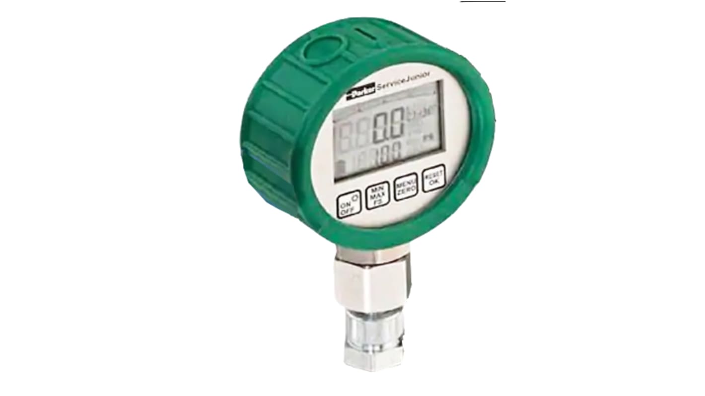 Parker 1/4 in Digital Pressure Gauge 100bar Bottom Entry