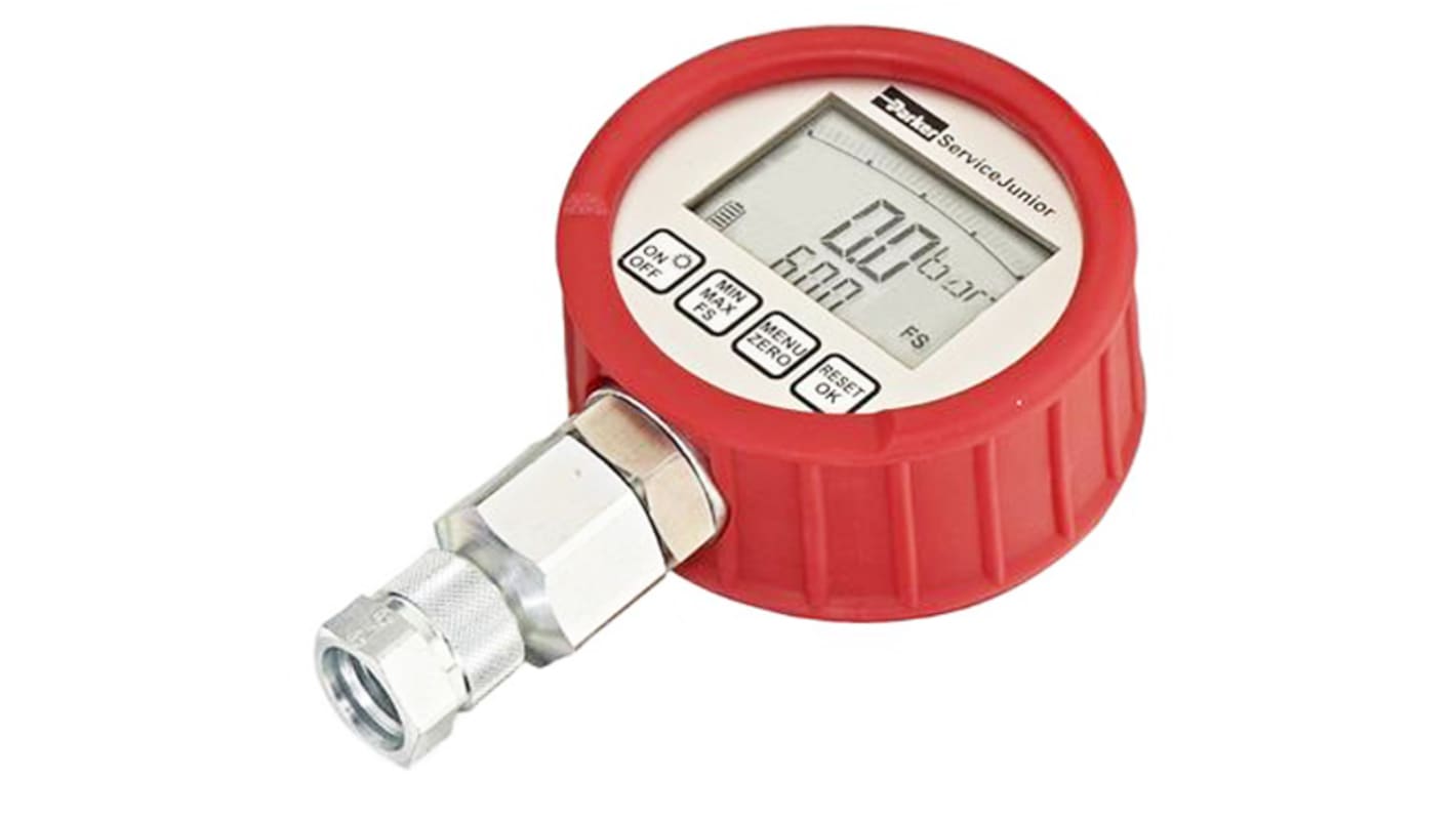 Parker 1/4 in Digital Pressure Gauge 600bar Bottom Entry