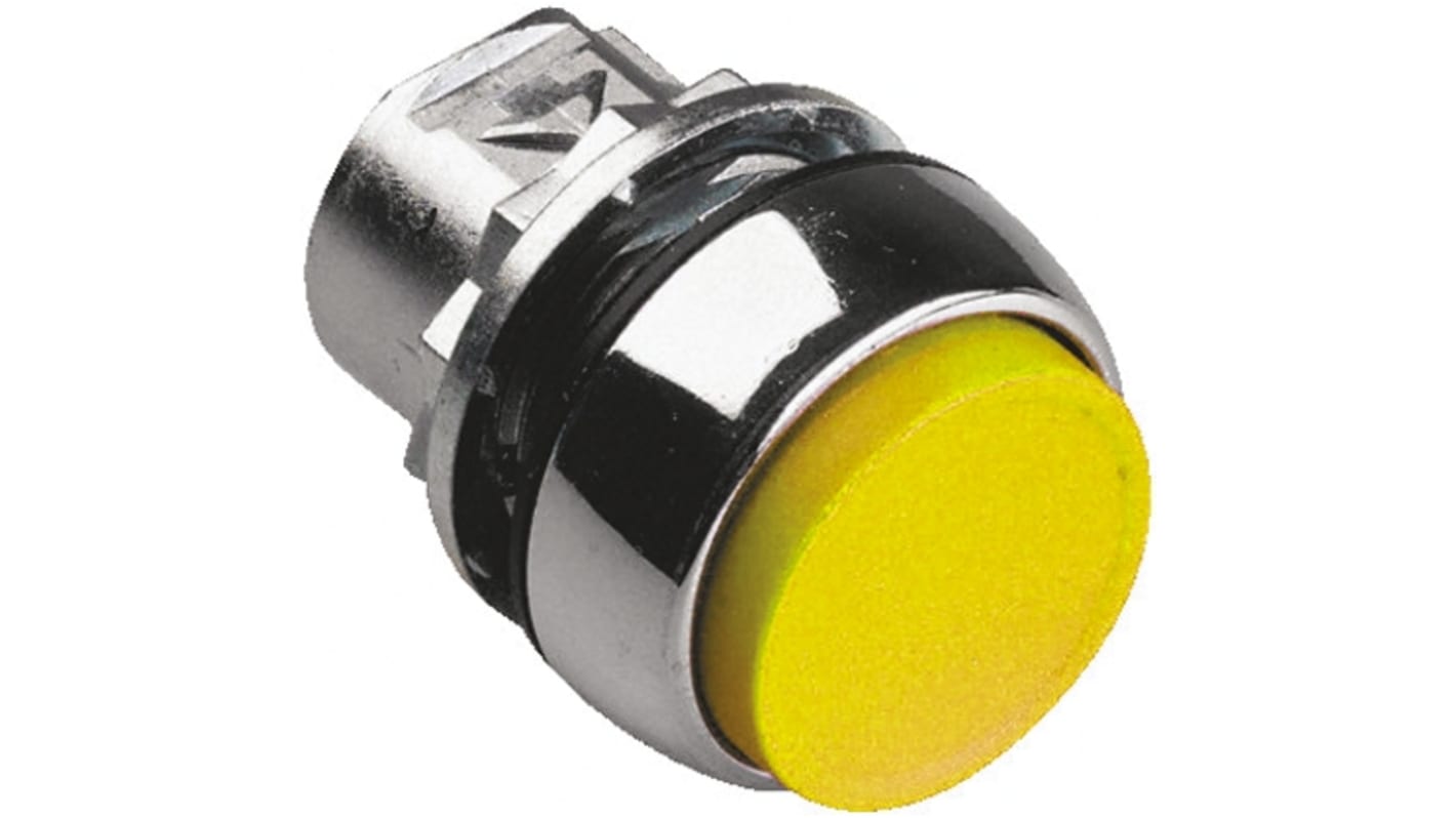 Tête de bouton poussoir Allen Bradley, 800F Jaune, Ø découpe 22mm, Momentané