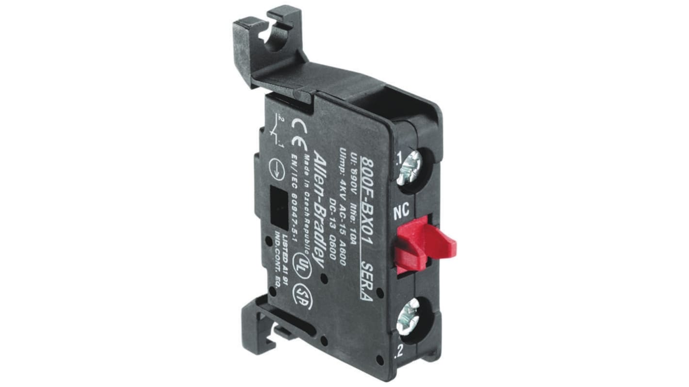 Blocco contatti Allen Bradley, 1NC, 600V, terminali a A vite