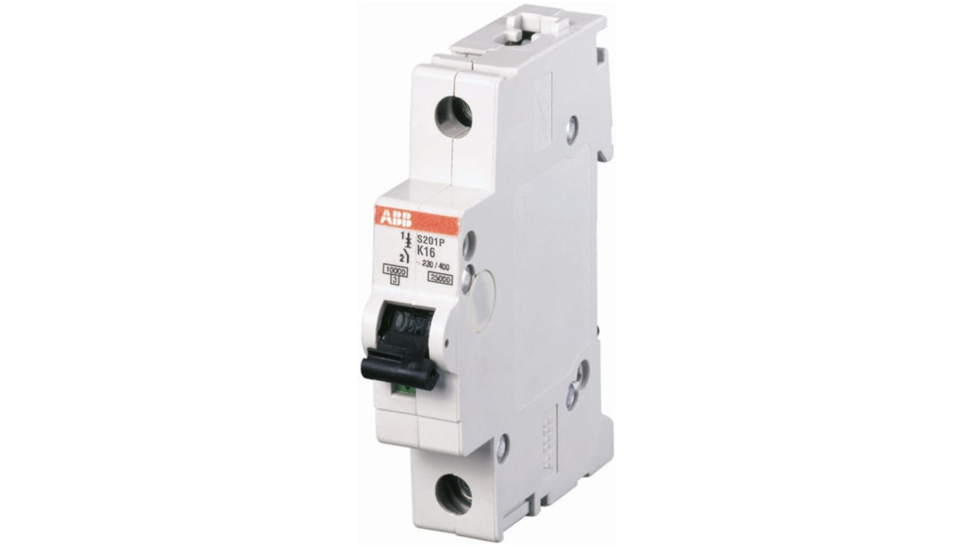 ABB System Pro M Compact S200 MCB, 1P, 13A Curve K, 230V AC, 6 kA Breaking Capacity