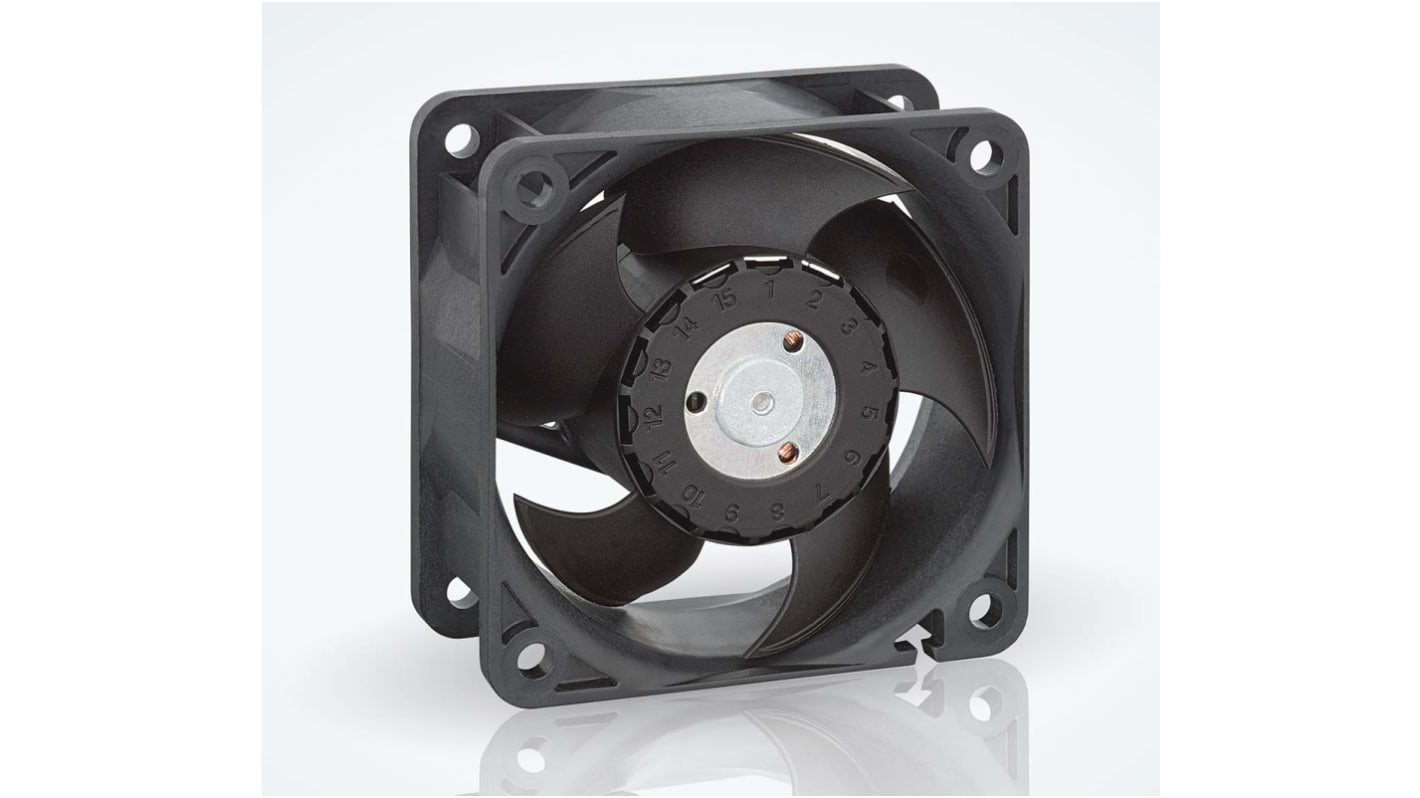 ebm-papst 620 Series Axial Fan, 12 V dc, DC Operation, 40m³/h, 2.1W, 1.05A Max, IP20, 60 x 60 x 25mm
