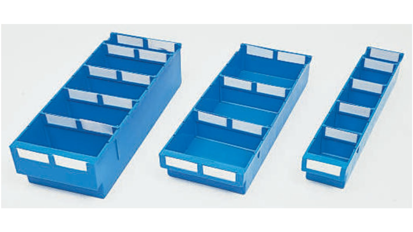 Linpac Storage Systems PP Storage Bin, 80mm x 94mm, Blue