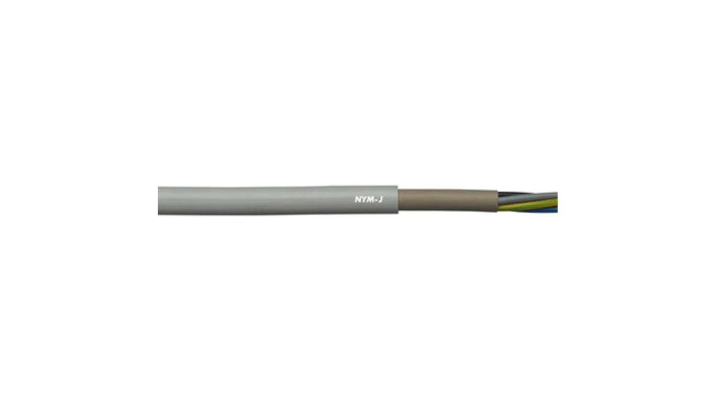 LappNYM-J 5 Core, 1.5 mm², Grey PVC Sheath, 100m, 19 A, 500 V