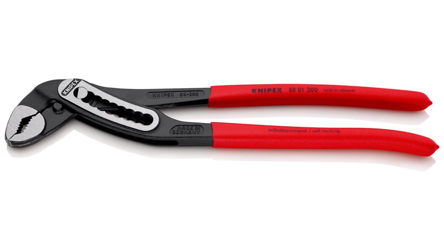 Knipex Alligator® Water Pump Pliers, 300 mm Overall, Flat, Straight Tip, 60mm Jaw