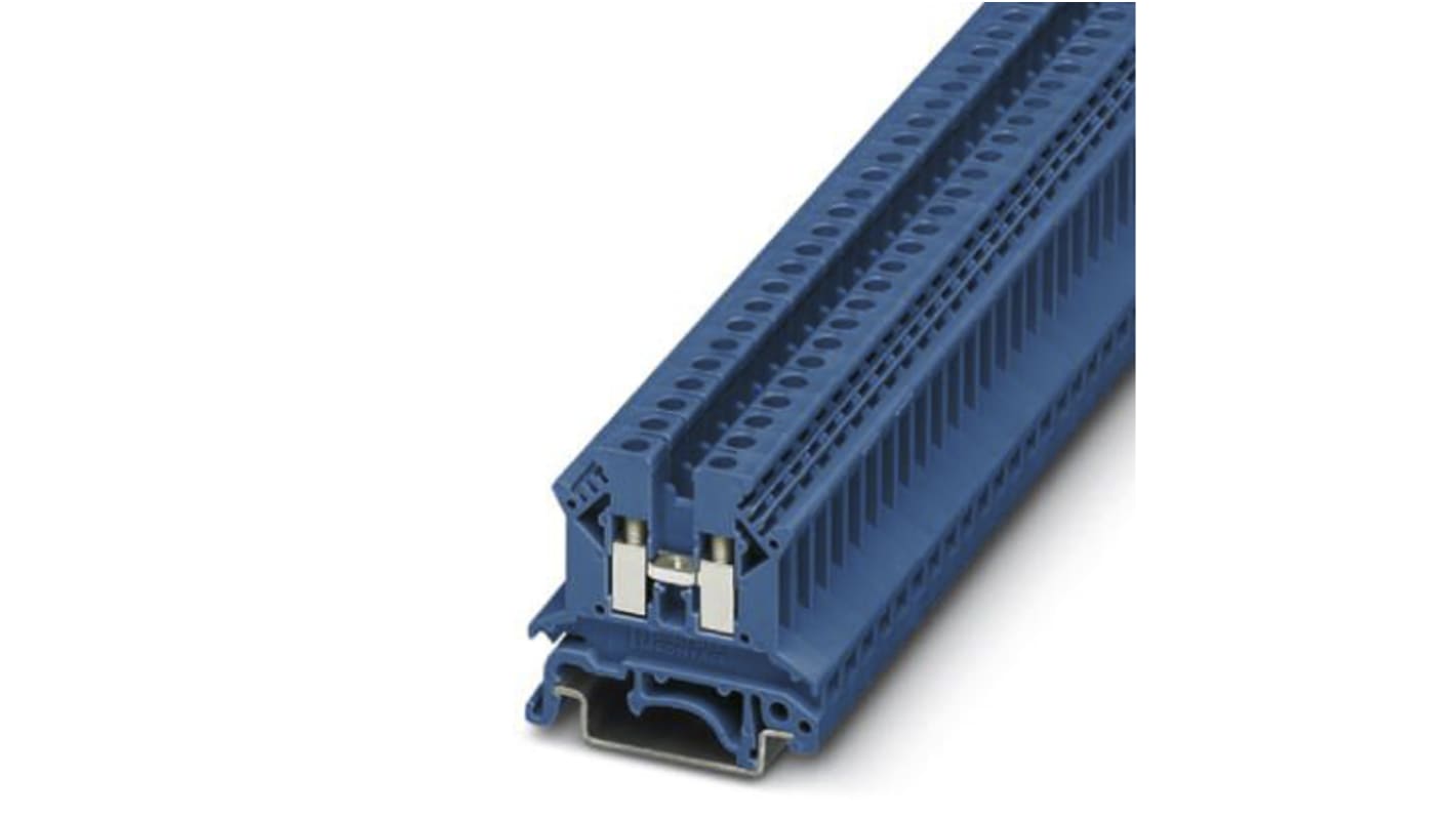 Phoenix Contact3001048 UK 2.5 B BU Series Feed Through Terminal Block, 0.2 → 2.5mm², Single-Level, Screw