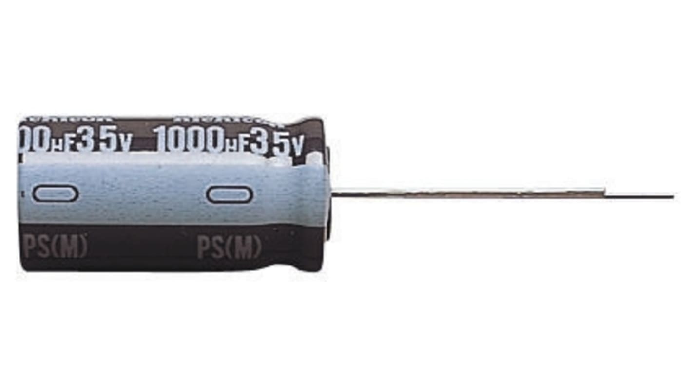 Condensatore Nichicon, serie PS, 470μF, 6.3V cc, ±20%, +105°C, Radiale, Foro passante
