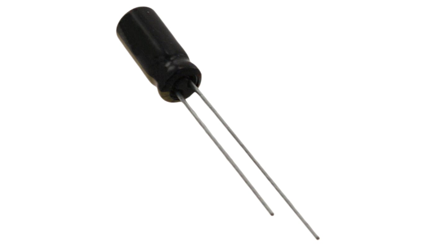 Panasonic FM-A, THT Aluminium-Elektrolyt Kondensator 47μF ±20% / 25V dc, Ø 5mm x 11mm, bis 105°C