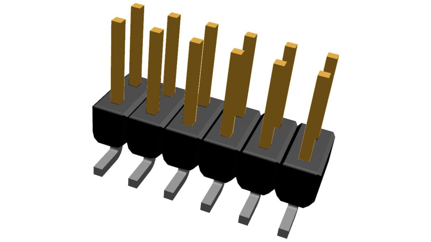 Embase à broches TE Connectivity, AMPMODU MOD II, 12 pôles , 2.54mm, 2 rangées , 3.0A, Droit