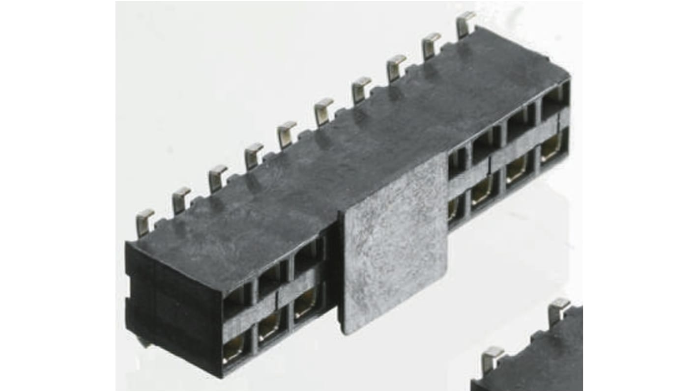 TE Connectivity 基板接続用ソケット, 4 Pin 2 列 2.54mm ピッチ 表面実装