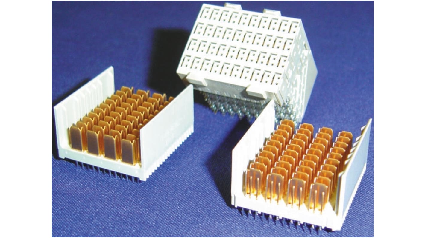 Conector de backplane TE Connectivity, Serie Z-PACK HM-Zd, paso 2.5mm, 40 vías, 4 filas, Ángulo de 90° , Hembra, Presión