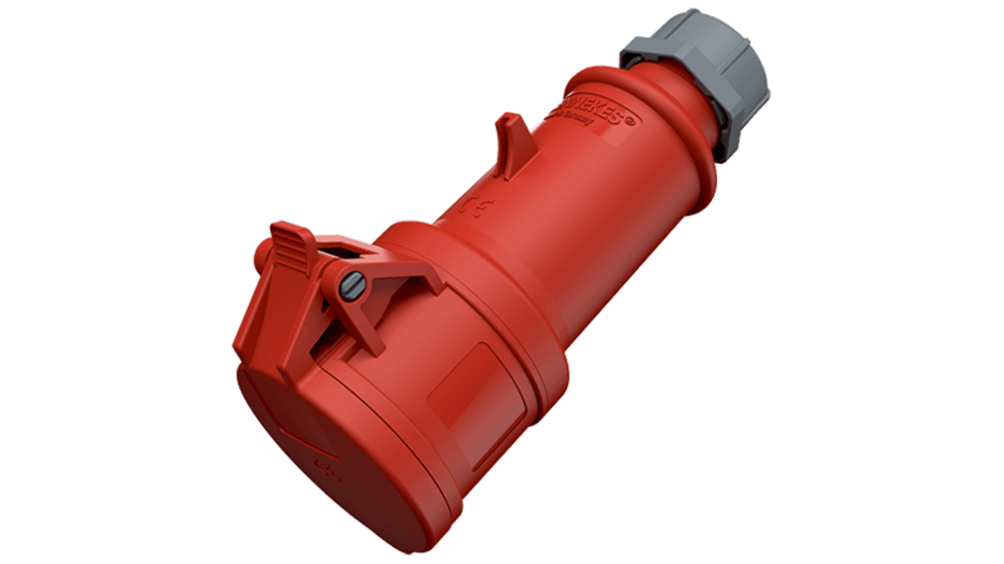 MENNEKES, StarTOP IP44 Red Cable Mount 4P Industrial Power Socket, Rated At 16A, 400 V