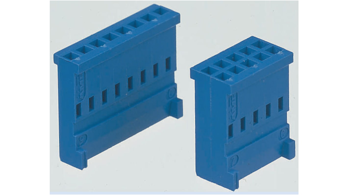 TE Connectivity AMPMODU HE13/HE14 Steckverbindergehäuse Stecker 2.54mm, 14-polig / 2-reihig Gerade, Kabelmontage für