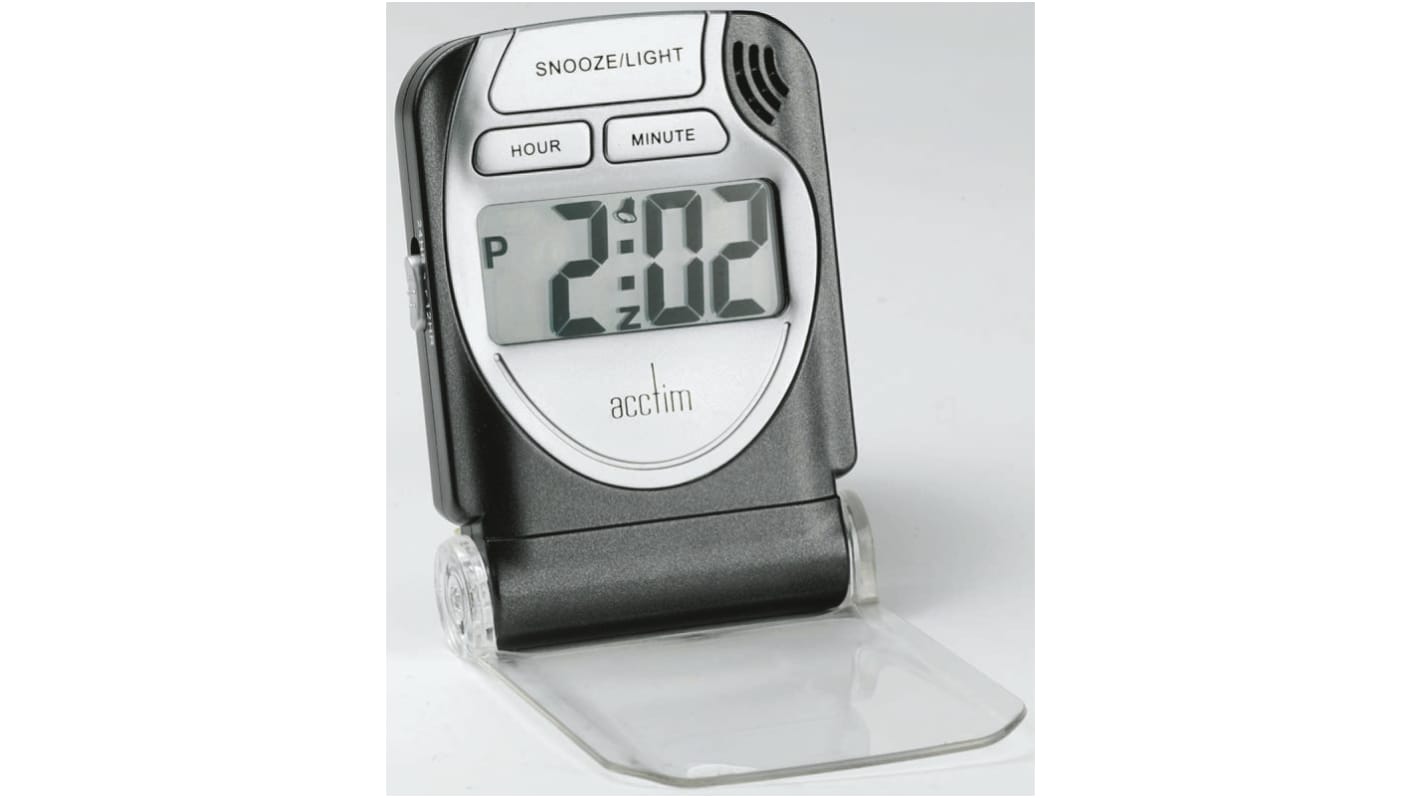 Acctim Black, Silver Desktop Clock