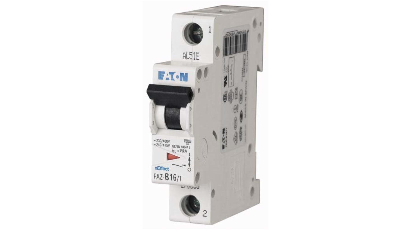 Eaton MCB Leitungsschutzschalter Typ S, Pol 1 4A 230V, Abschaltvermögen 10 kA xEffect DIN-Schienen-Montage