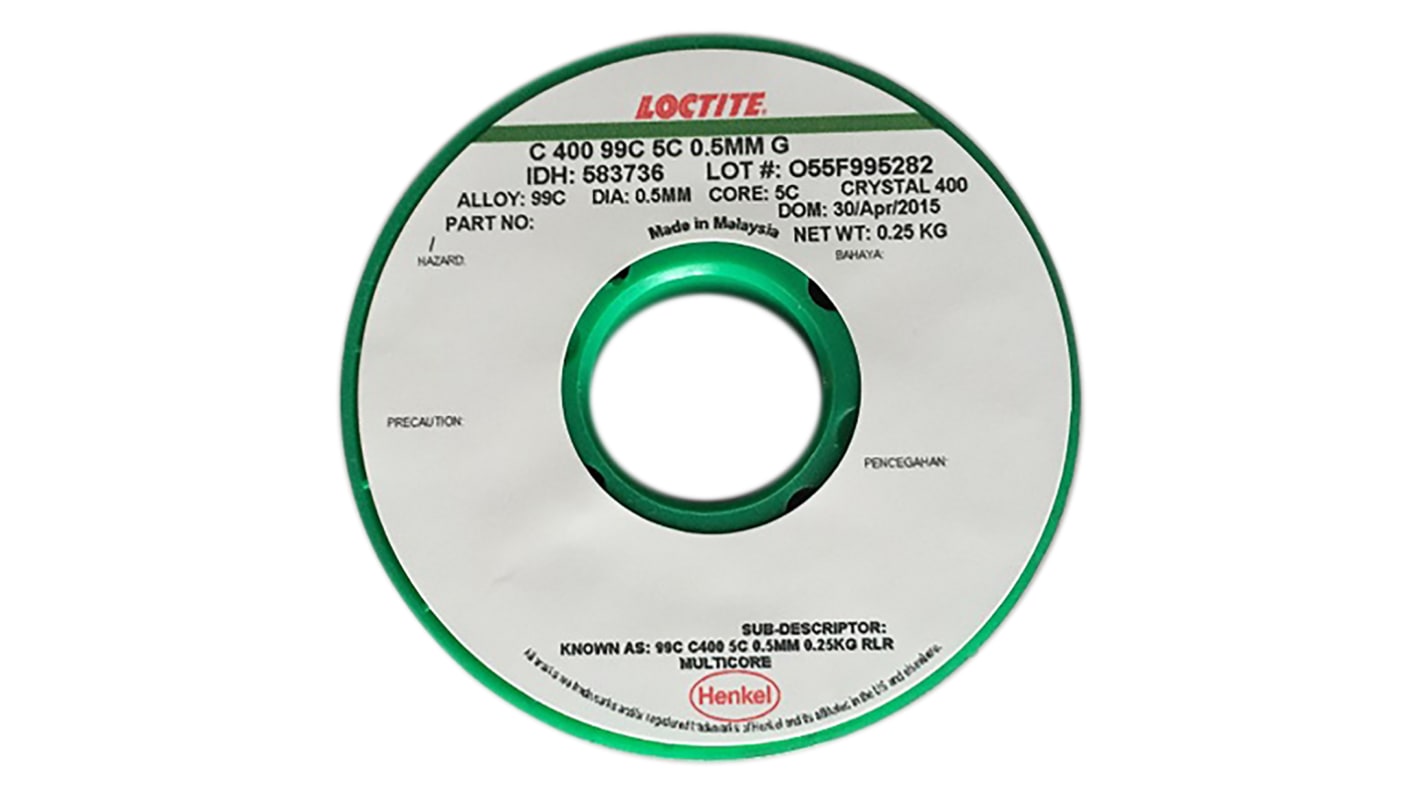 Lega saldante Loctite, Ø 0.5mm, punto fusione 227°C, 250g