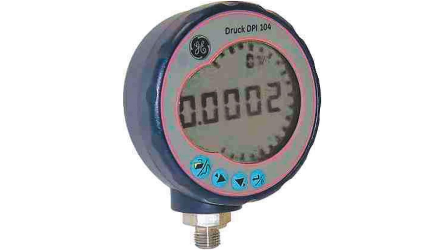 Druck G 1/4 Digital Pressure Gauge 2bar Bottom Entry 95mm Outside Diameter, With RS Calibration