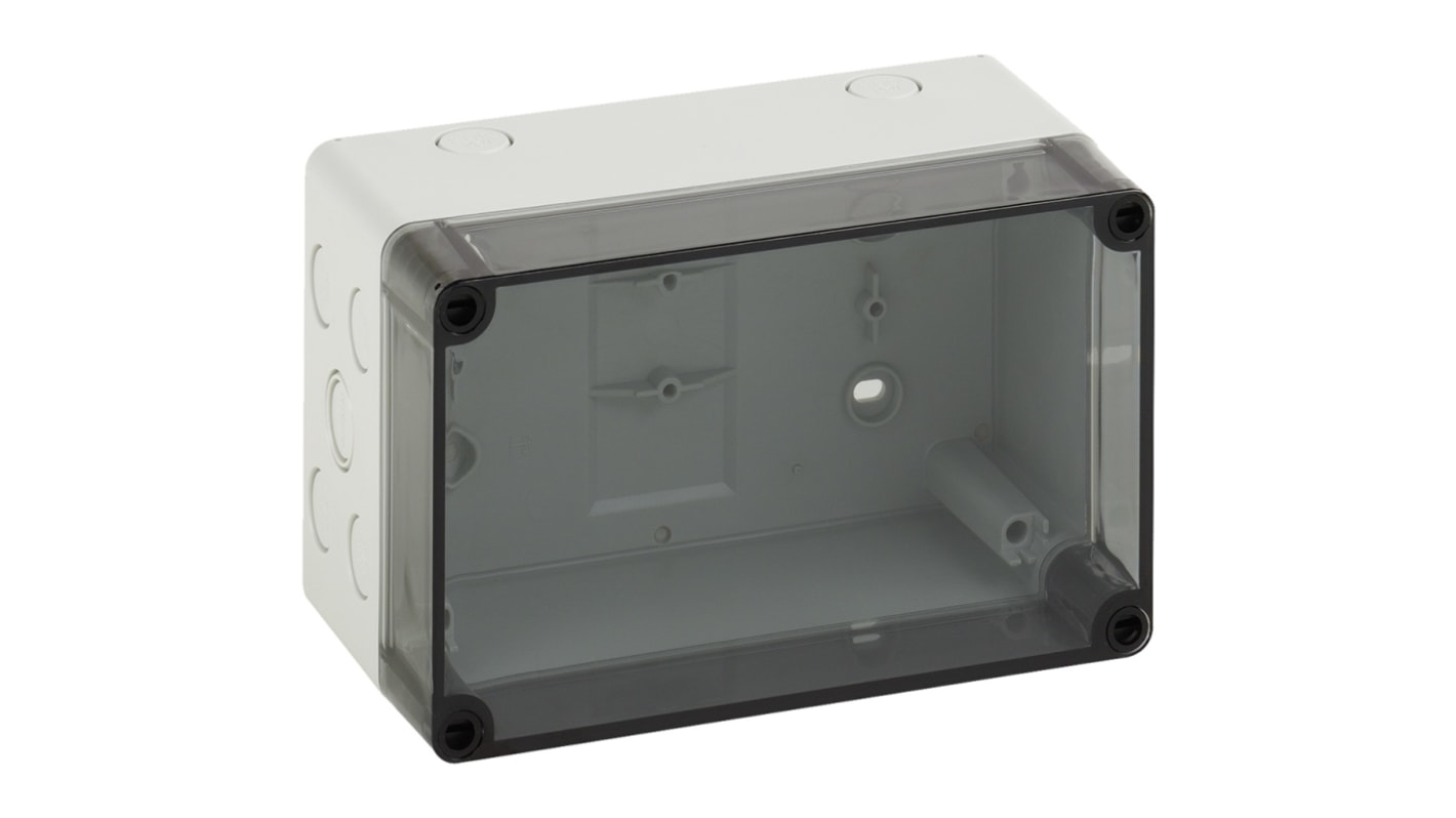 Spelsberg AK Compact Range Series Transparent Polystyrene Enclosure, IP65, Transparent Lid, 200 x 200 x 113.4mm