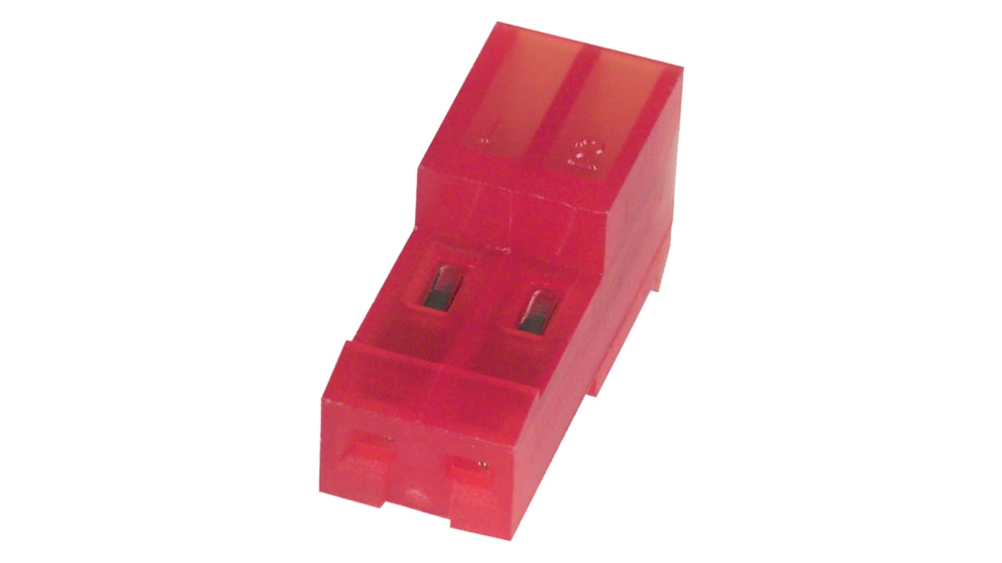 TE Connectivity IDC连接器, 母座, 2p, 2.54mm间距, 电缆安装, IDC端接, 直角, MTA-156系列