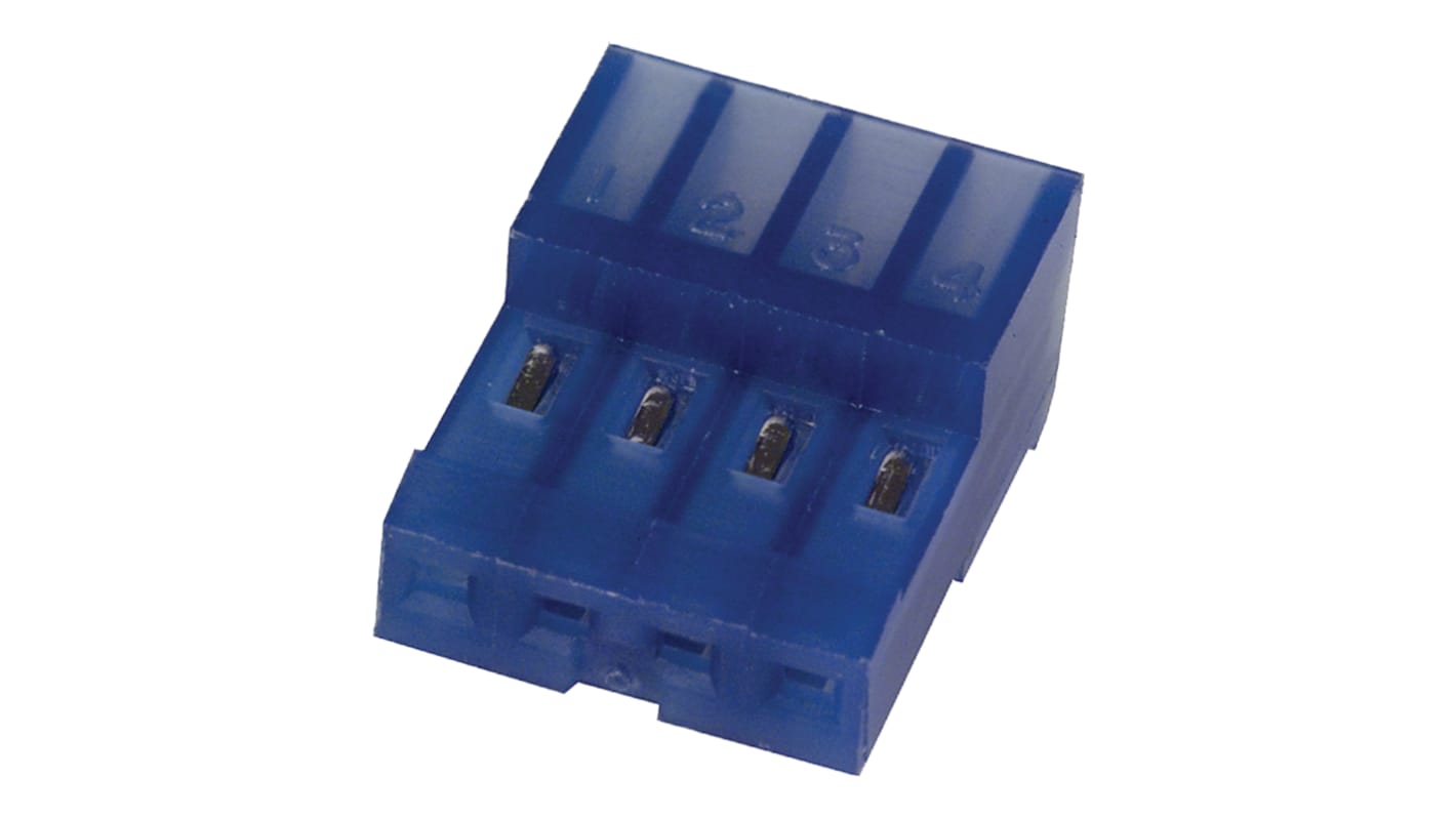 TE Connectivity 4-Way IDC Connector Socket for Cable Mount, 1-Row