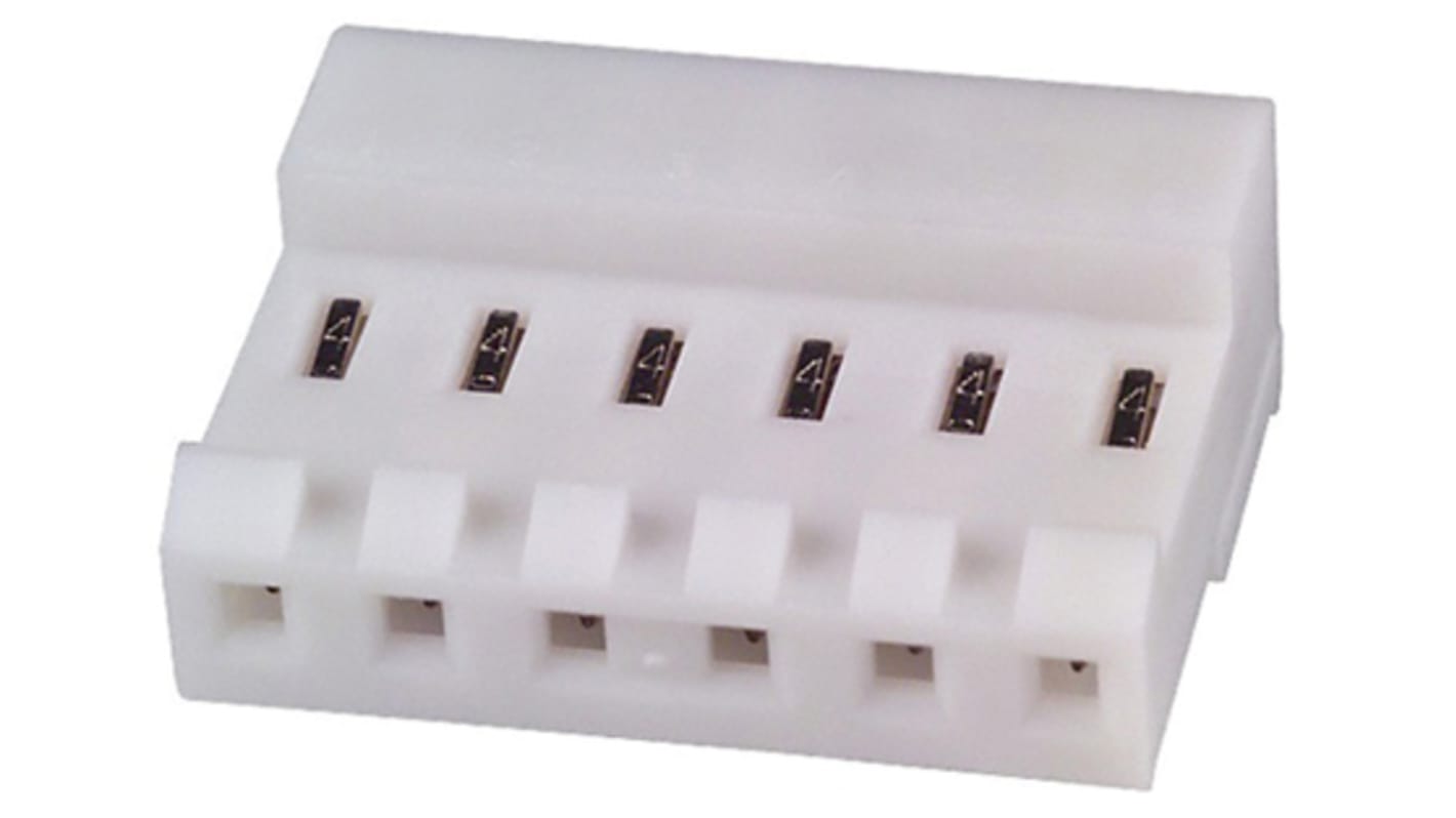 TE Connectivity 6-Way IDC Connector Socket for Cable Mount, 1-Row