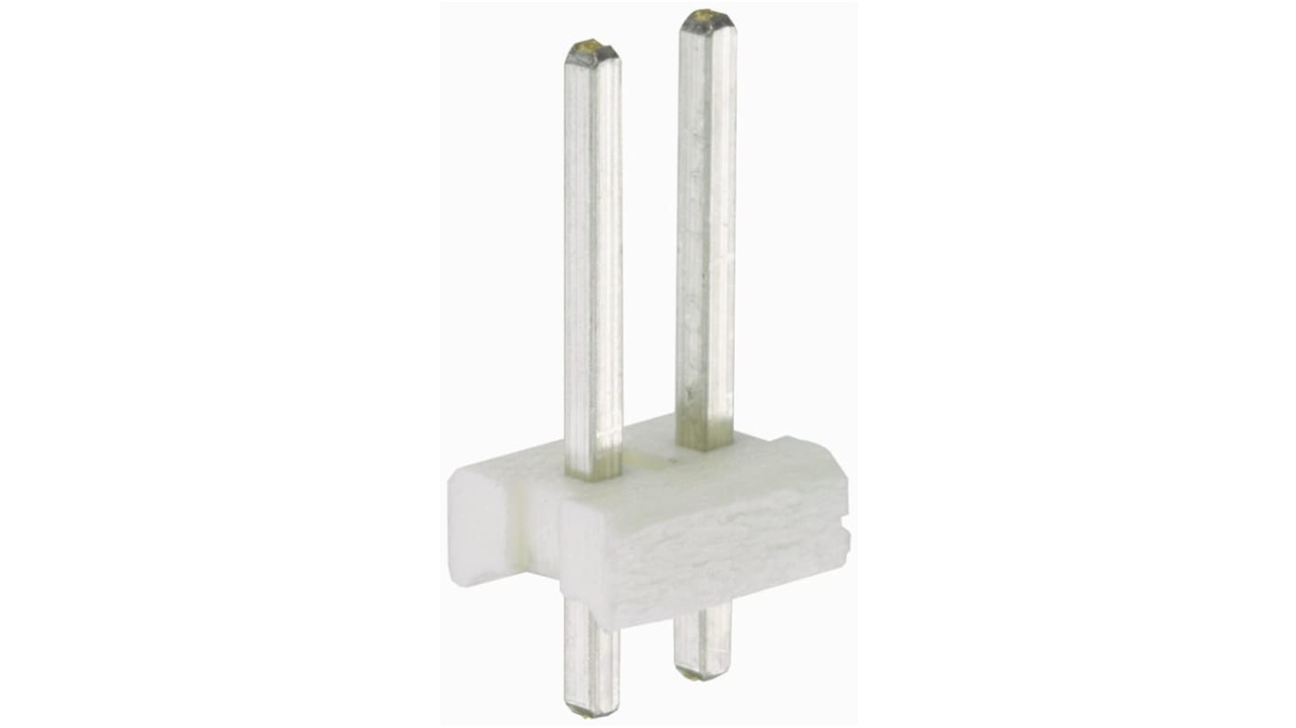 TE Connectivity MTA-156 Series Right Angle Through Hole Pin Header, 4 Contact(s), 3.96mm Pitch, 1 Row(s), Unshrouded