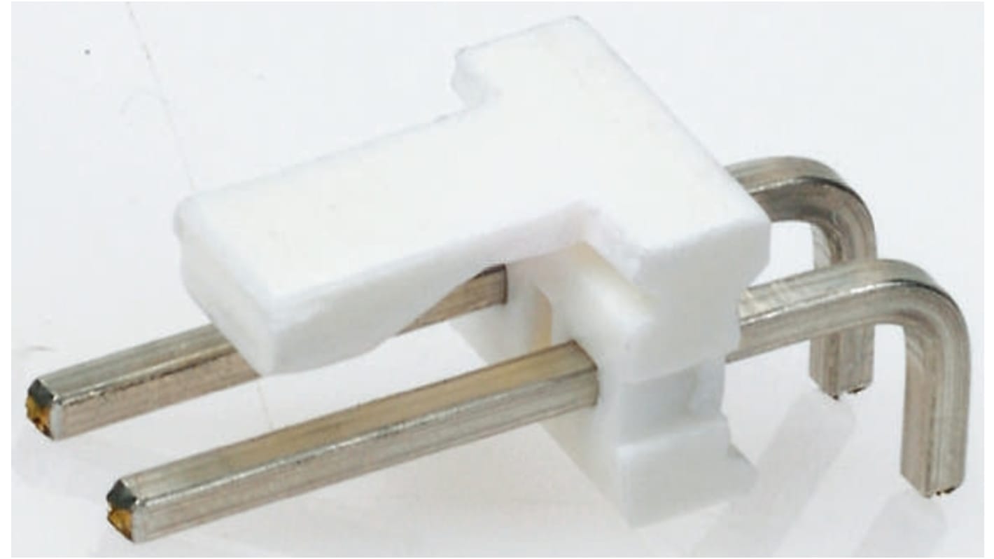 TE Connectivity MTA-156 Series Right Angle Through Hole Pin Header, 5 Contact(s), 3.96mm Pitch, 1 Row(s), Unshrouded