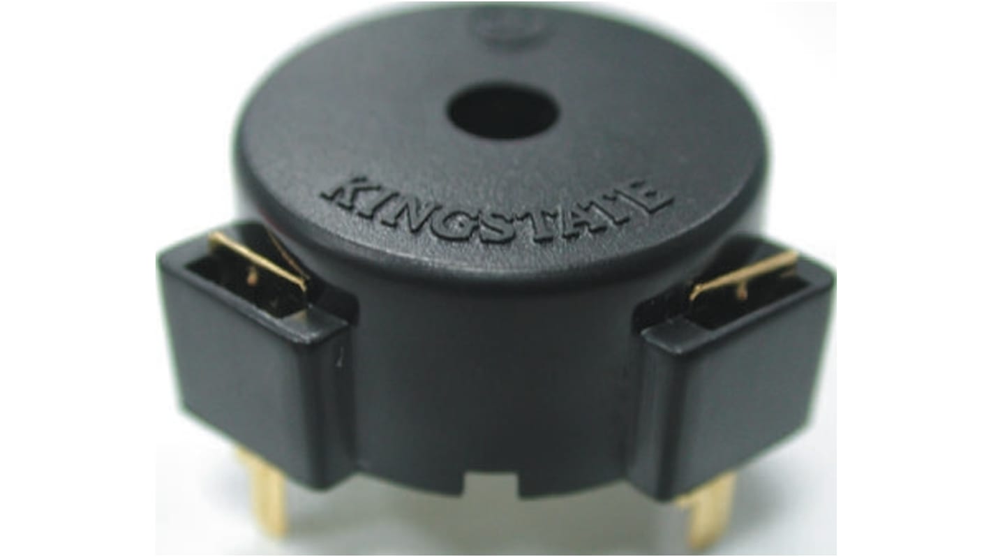 KPEG134 | Kingstate 連続 圧電ブザー, 4.1kHz, 85dB, スルー KPEG134 | Kingstate 連続 圧電ブザー, 4.1kHz, 85dB, スルー
