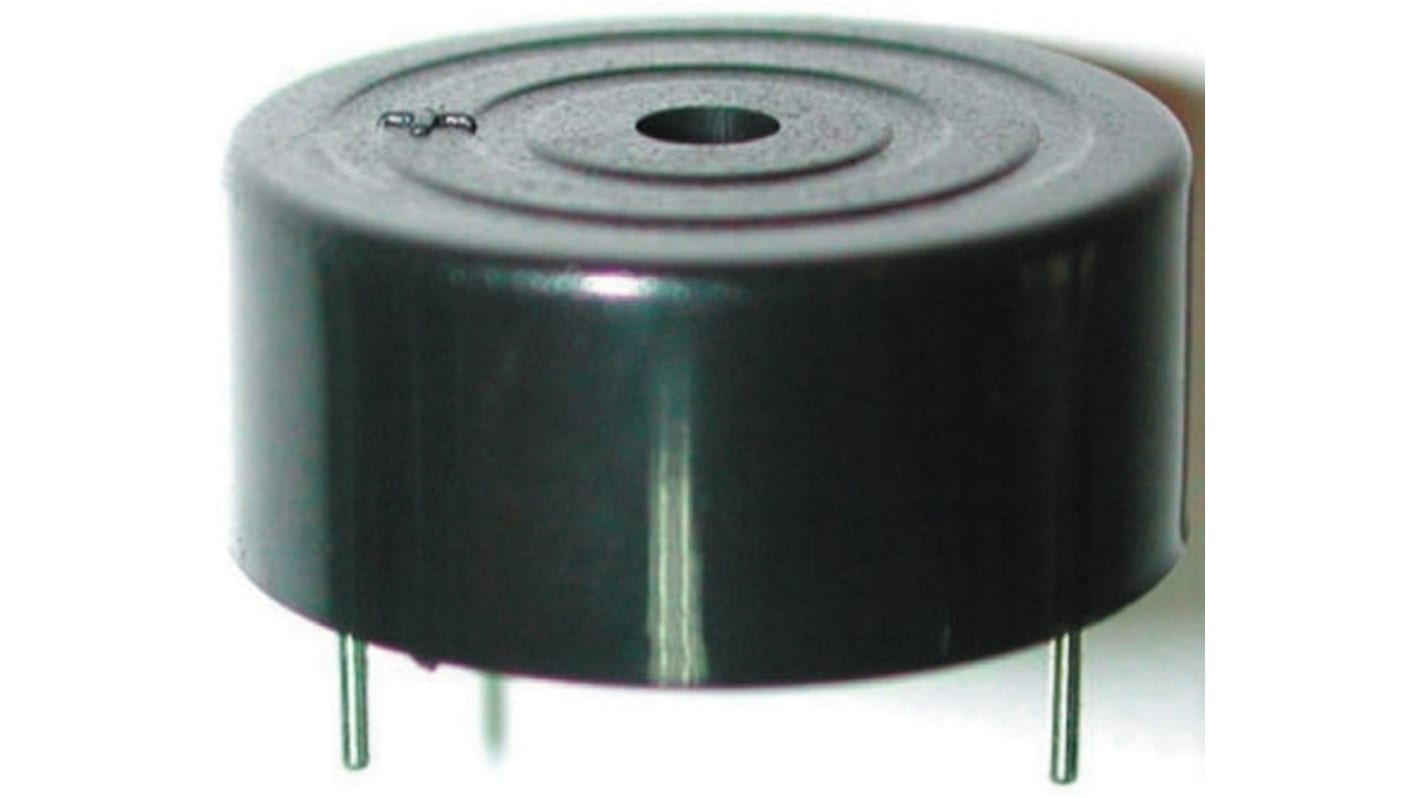 Kingstate 85dB Through Hole Continuous Internal Buzzer, 23.3 (Dia.) x 10.2mm, 8V dc Min, 18V dc Max