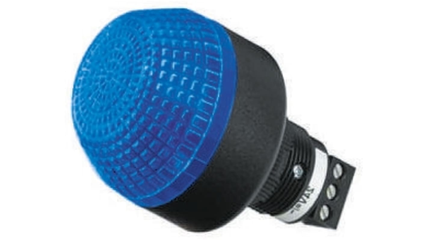 Allen Bradley 855P, LED Blitz, Dauer Signalleuchte Blau, 240 V ac, Ø 30mm x 49mm