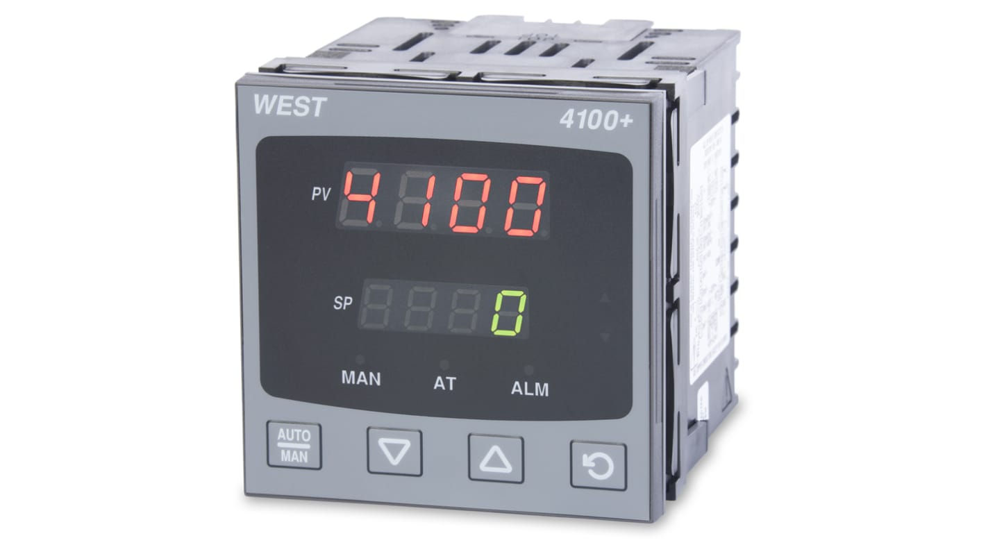 West Instruments P4100 PID Temperature Controller, 96 x 96 (1/4 DIN)mm, 3 Output Relay, 100 → 240 V ac Supply Voltage