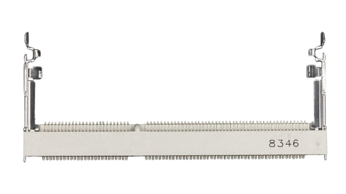 TE Connectivity 0.8mm Pitch 144 Way, Right Angle SMT Mount DIMM Socket