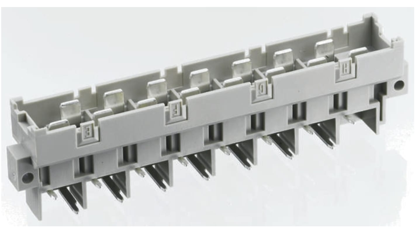 RS PRO DIN41612欧式连接器母座, 15针, 2行, 10.16mm节距, THT安装, 焊接端接, 直向