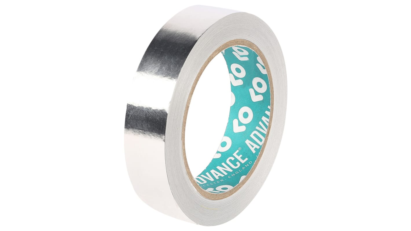 Nastro in alluminio Advance Tapes, 33m x 19mm x 0.04mm, Conduttivo, Resistenza termica +155°C max