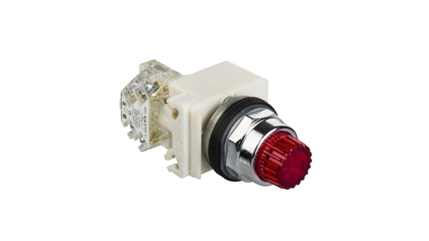 Schneider Electric Harmony 9001K Series Illuminated Push Button, Panel Mount, 30mm Cutout, SPDT, IP66